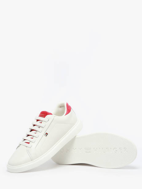 Sneakers Uit Leder Tommy hilfiger Wit women 89480GI ander zicht 2