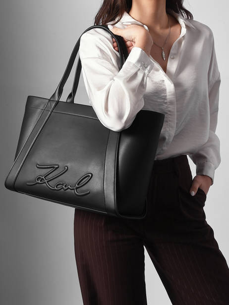 Schoudertas K/ville Leder Karl lagerfeld Zwart k ville B1W30066 ander zicht 1