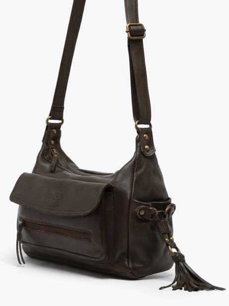 Cross Body Tas Cow Leder Basilic pepper Bruin cow BCOW86 ander zicht 2