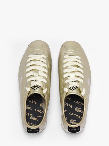 Sneakers Uit Leder Lacoste Goud women 1SFA0137 ander zicht 3