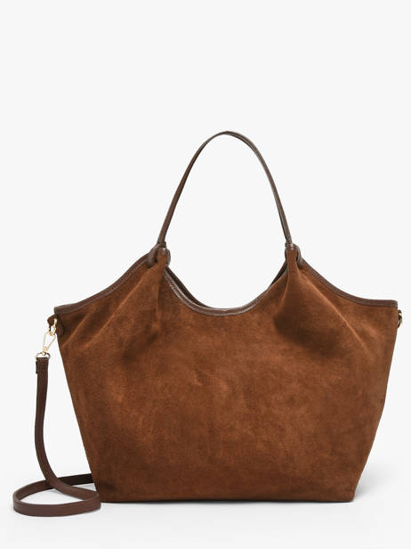 Schoudertas Velvet Caviar Leder Milano Bruin velvet caviar VC241110