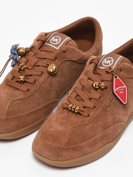 Sneakers Uit Leder Michael kors Bruin women OFS2S230 ander zicht 2