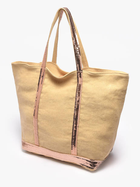 Schoudertas Met Rits L Le Cabas Linnen Vanessa bruno Geel cabas lin 31V40409 ander zicht 2