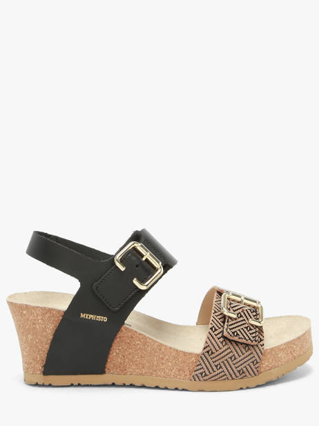 Sandalen Met Platformzool Uit Leder Mephisto Zwart women P5148845