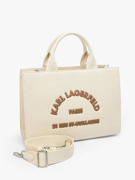 Handtas Rsg Lettering Katoen Karl lagerfeld Beige rsg B2W50010 ander zicht 2