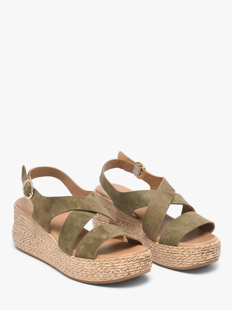 Sandalen Met Sleehak Uit Leder Aliwell Groen women A126158 ander zicht 1