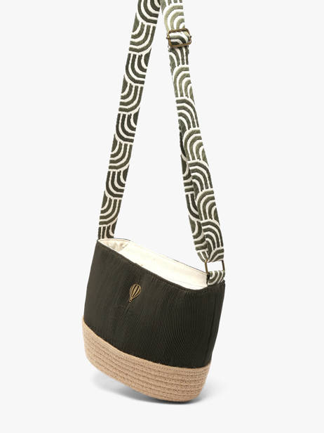 Cross Body Tas Tissee Le voyage en panier Groen tissee PM924 ander zicht 1