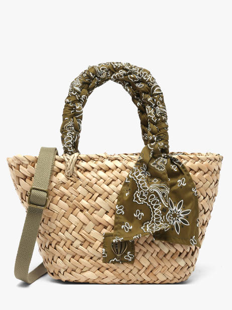 Handtas Bandana Stro Le voyage en panier Groen bandana PM968