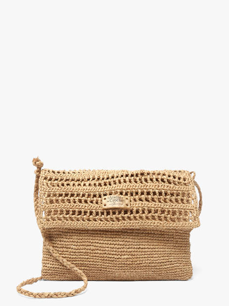 Cross Body Tas L'atelier Du Crochet Raphia Le voyage en panier Beige l'atelier du crochet AM827