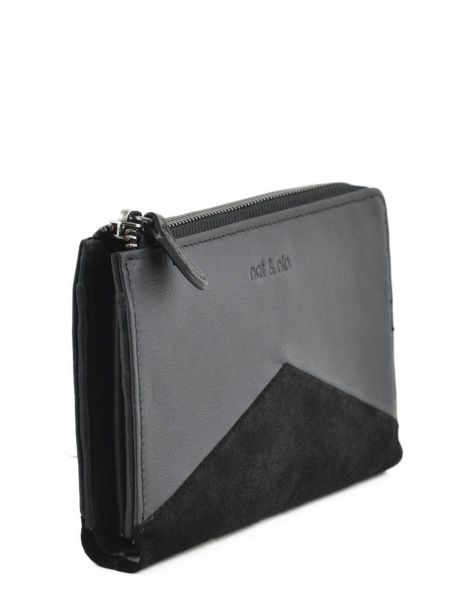 Portefeuille Leder Nat et nin Zwart vintage LINN ander zicht 1