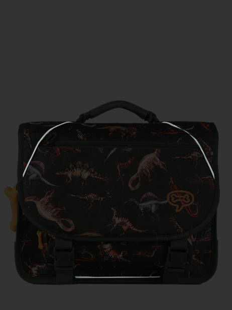 Boekentas 2 Compartimenten Lily Boys Stones and bones Zwart boys B ander zicht 5